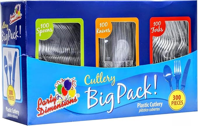 Party Dimensions 300 Count Plastic Cutlery Combo Box